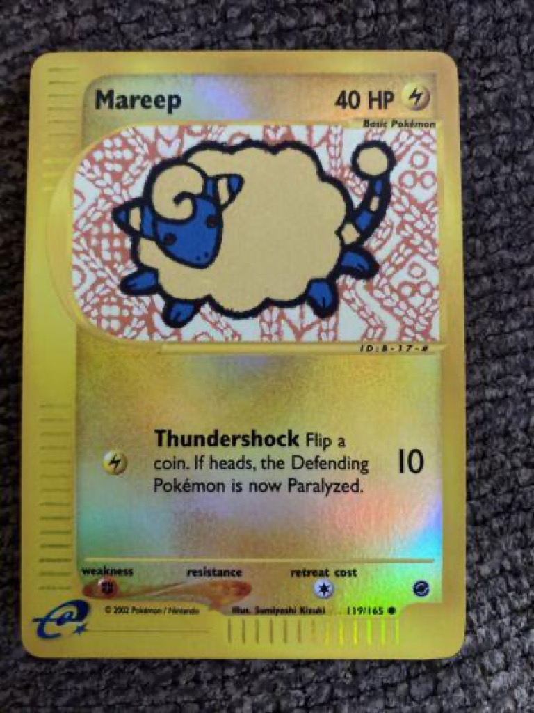 Reverse Holo Mareep 119/165, Expedition Base Set Pokémon card