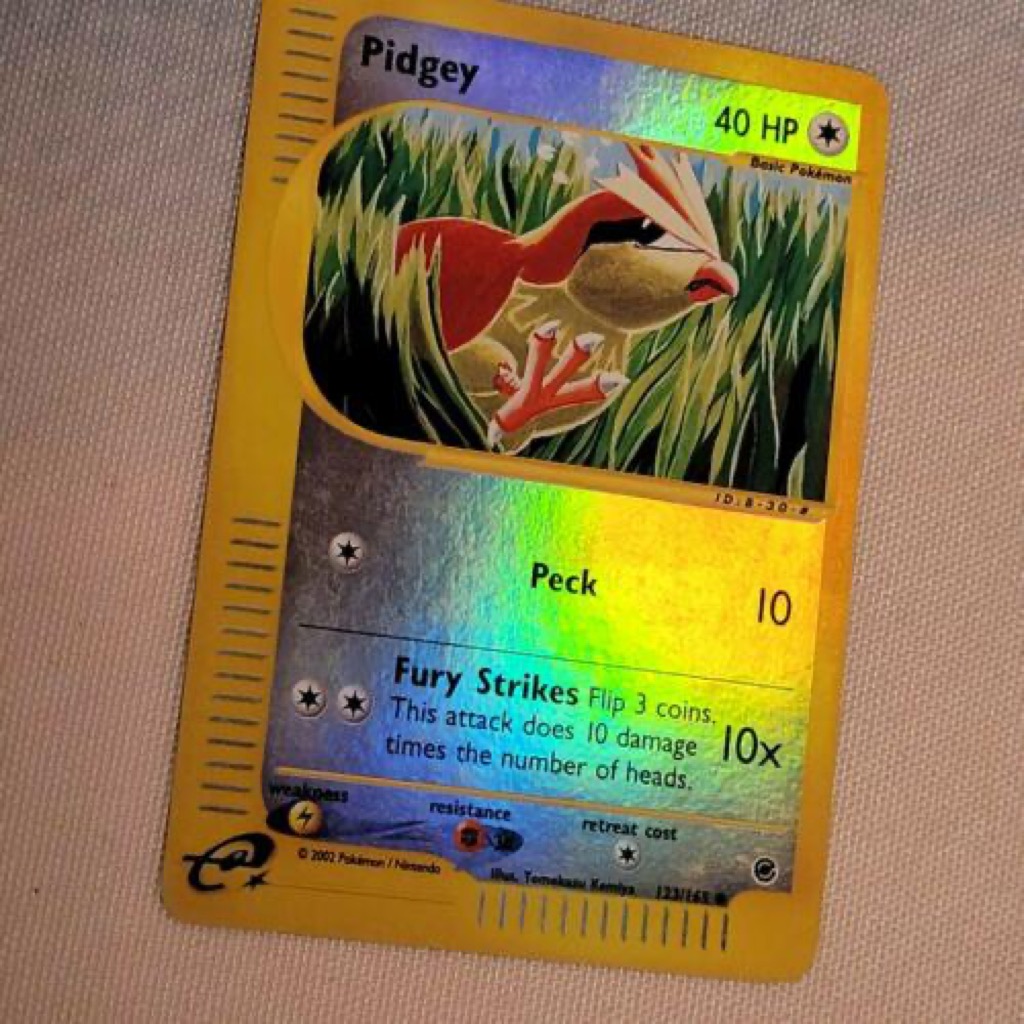 Reverse Holo Pidgey 123/165, Expedition Base Set Pokémon card