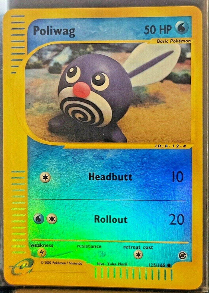 Reverse Holo Poliwag 125/165, Expedition Base Set Pokémon card