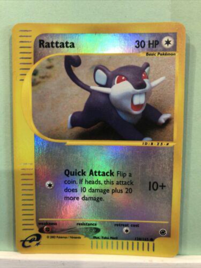 Reverse Holo Rattata 128/165, Expedition Base Set Pokémon card