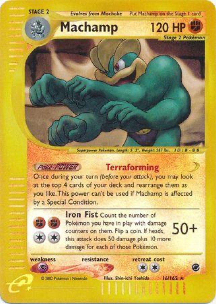 Reverse Holo Machamp 16/165, Expedition Base Set Pokémon card