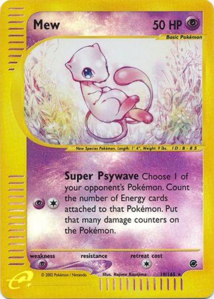Reverse Holo Mew 19/165, Expedition Base Set Pokémon card