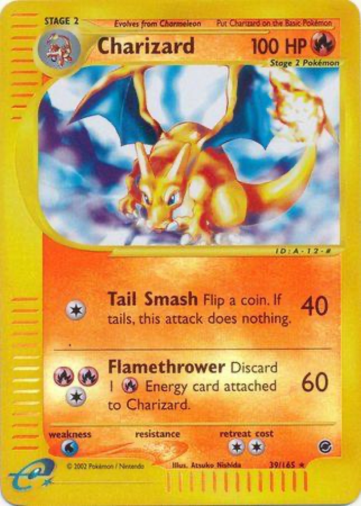 Reverse Holo Charizard 39/165, Expedition Base Set Pokémon card