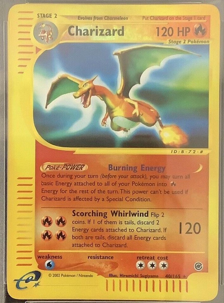 Reverse Holo Charizard 40/165, Expedition Base Set Pokémon card