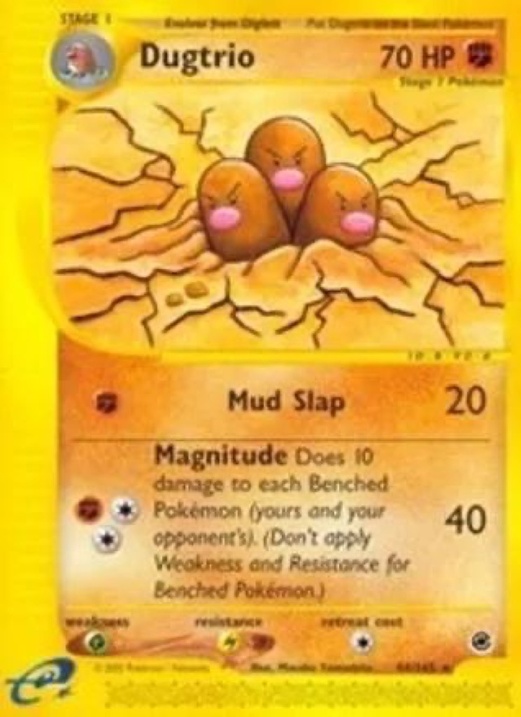 Reverse Holo Dugtrio 44/165, Expedition Base Set Pokémon card