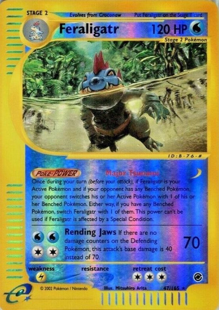 Reverse Holo Feraligatr 47/165, Expedition Base Set Pokémon card