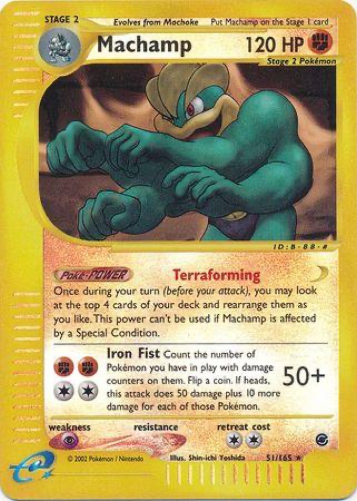Reverse Holo Machamp 51/165, Expedition Base Set Pokémon card