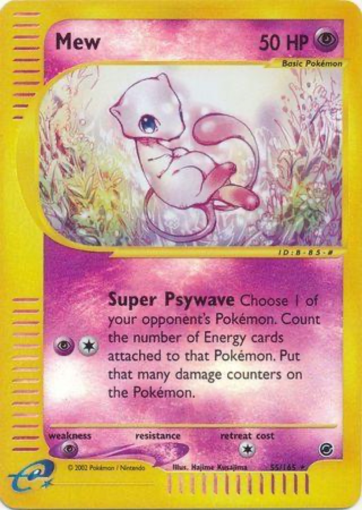 Reverse Holo Mew 55/165, Expedition Base Set Pokémon card