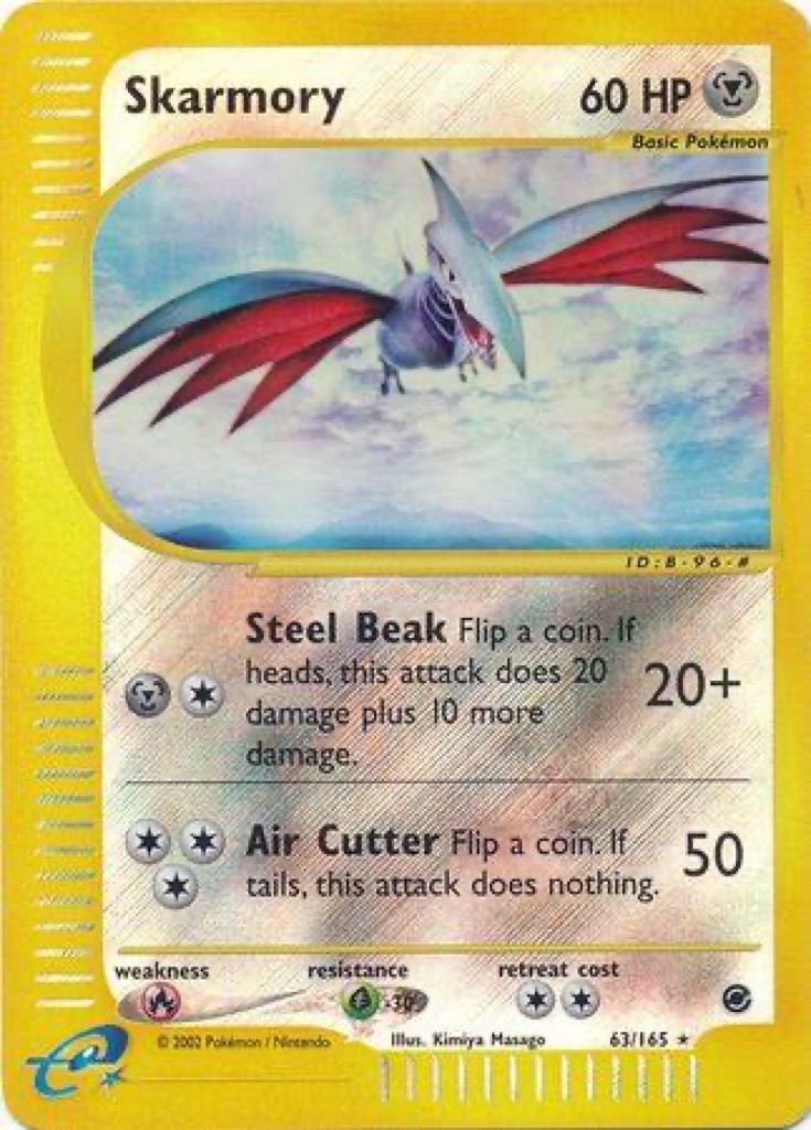 Reverse Holo Skarmory 63/165, Expedition Base Set Pokémon card