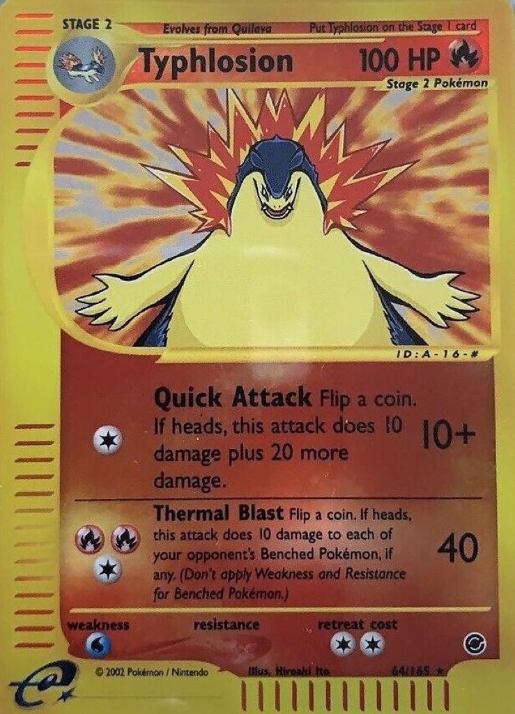 Reverse Holo Typhlosion 64/165, Expedition Base Set Pokémon card