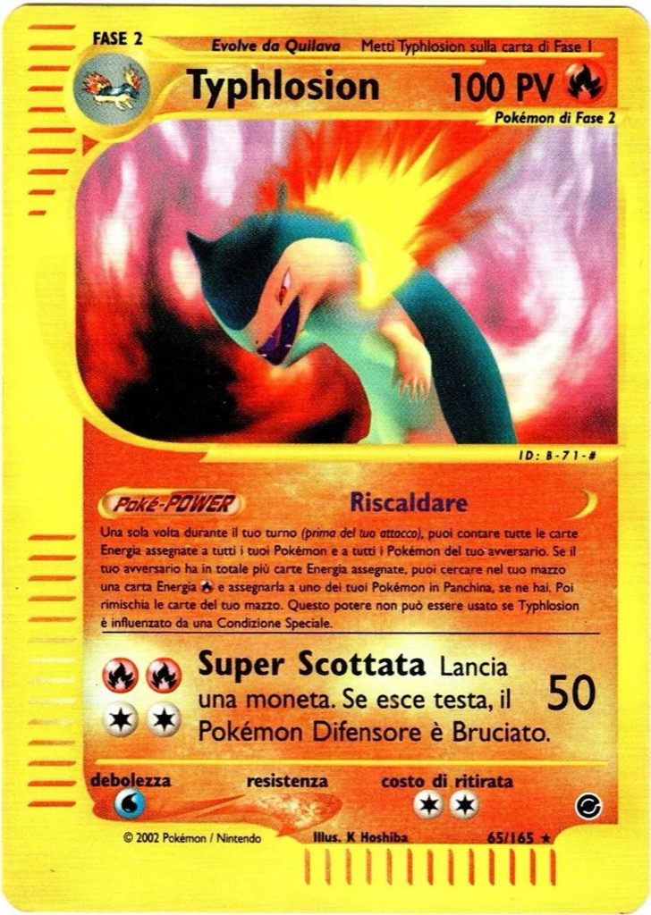 Reverse Holo Typhlosion 65/165, Expedition Base Set Pokémon card