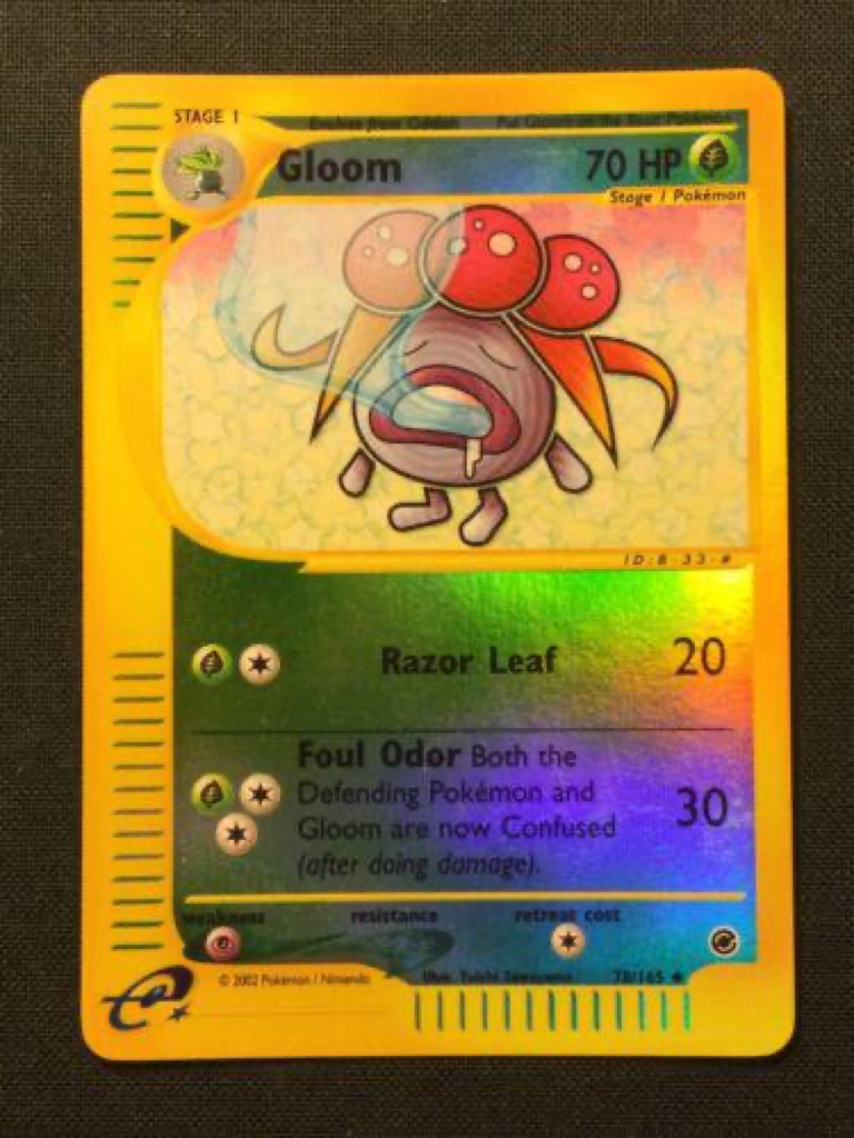 Reverse Holo Gloom 78/165, Expedition Base Set Pokémon card