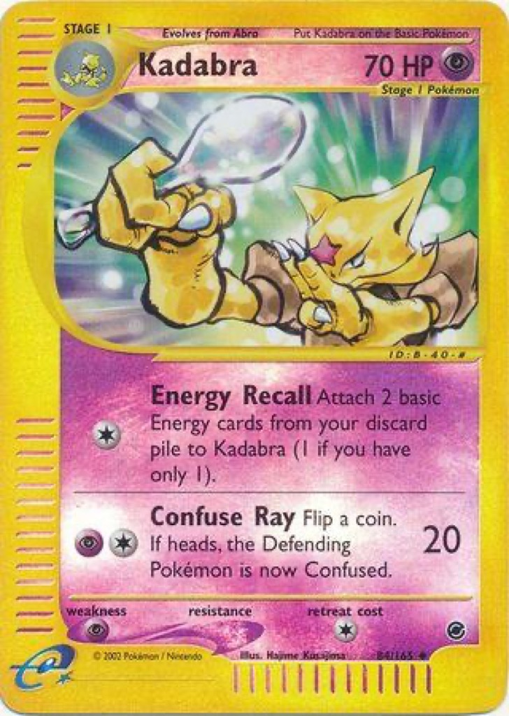 Reverse Holo Kadabra 84/165, Expedition Base Set Pokémon card