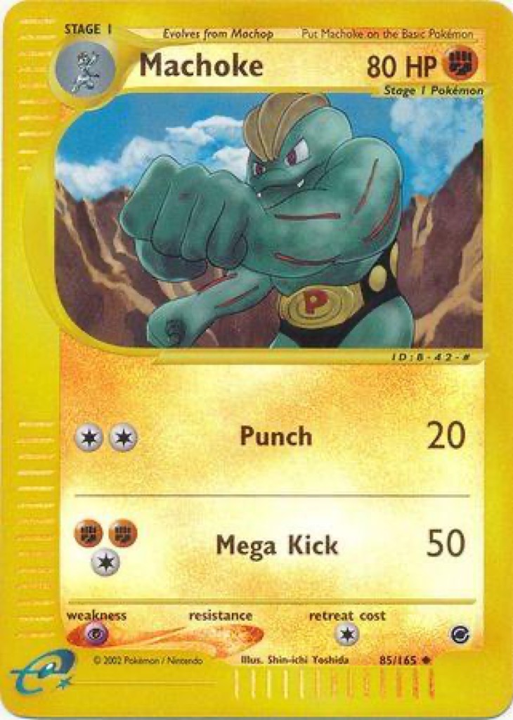 Reverse Holo Machoke 85/165, Expedition Base Set Pokémon card