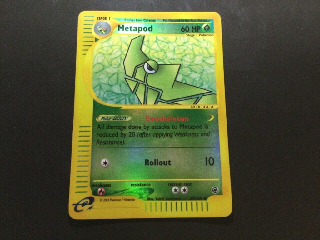 Reverse Holo Metapod 87/165, Expedition Base Set Pokémon card