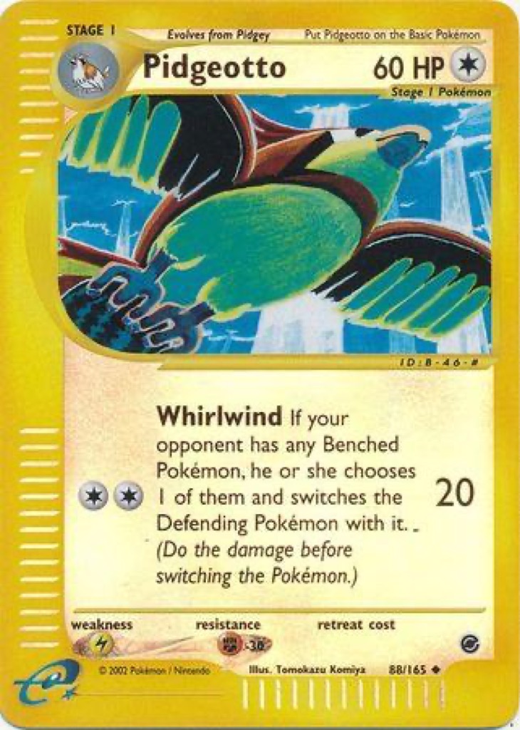 Reverse Holo Pidgeotto 88/165, Expedition Base Set Pokémon card