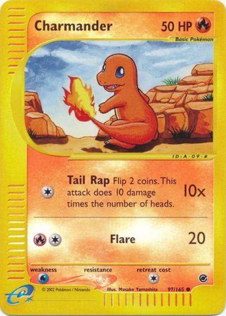 Reverse Holo Charmander 97/165, Expedition Base Set Pokémon card