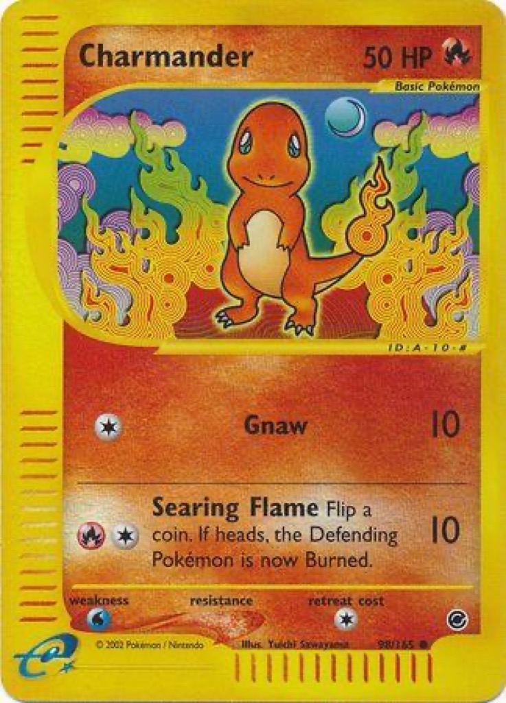 Reverse Holo Charmander 98/165, Expedition Base Set Pokémon card