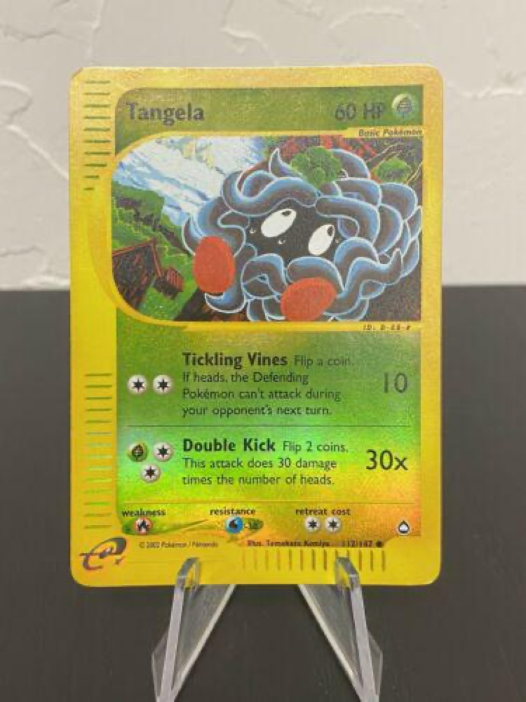 Reverse Holo Tangela 112/147, Aquapolis Pokémon card