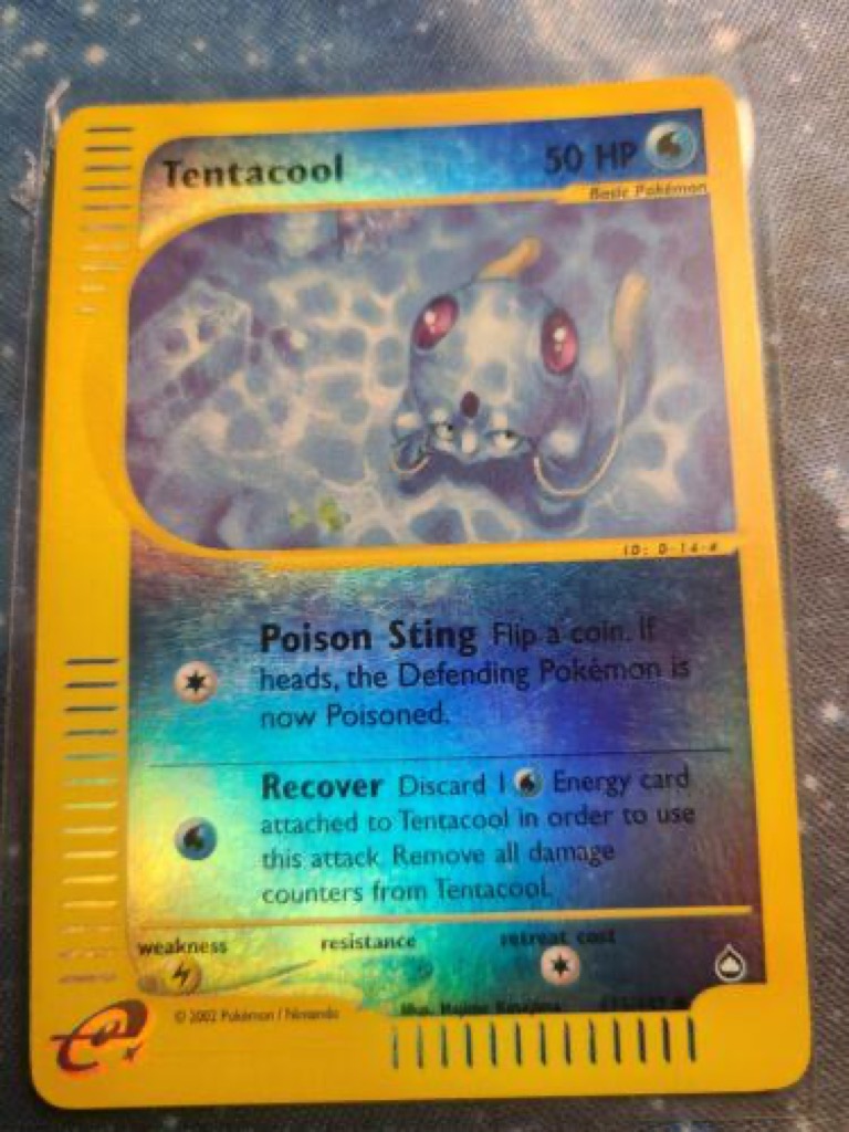 Reverse Holo Tentacool 113/147, Aquapolis Pokémon card