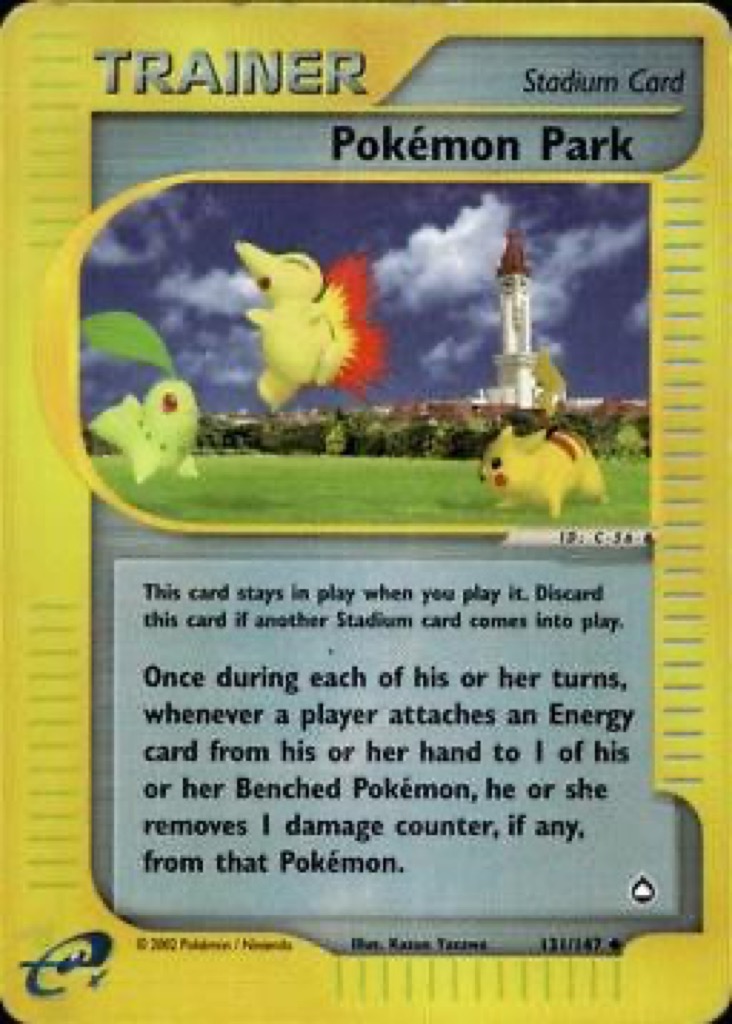 Reverse Holo Pokémon Park 131/147, Aquapolis Pokémon card