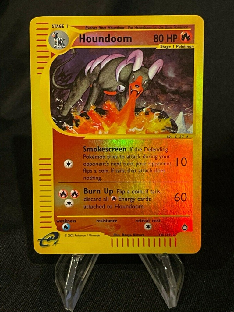 Reverse Holo Houndoom 14/147, Aquapolis Pokémon card