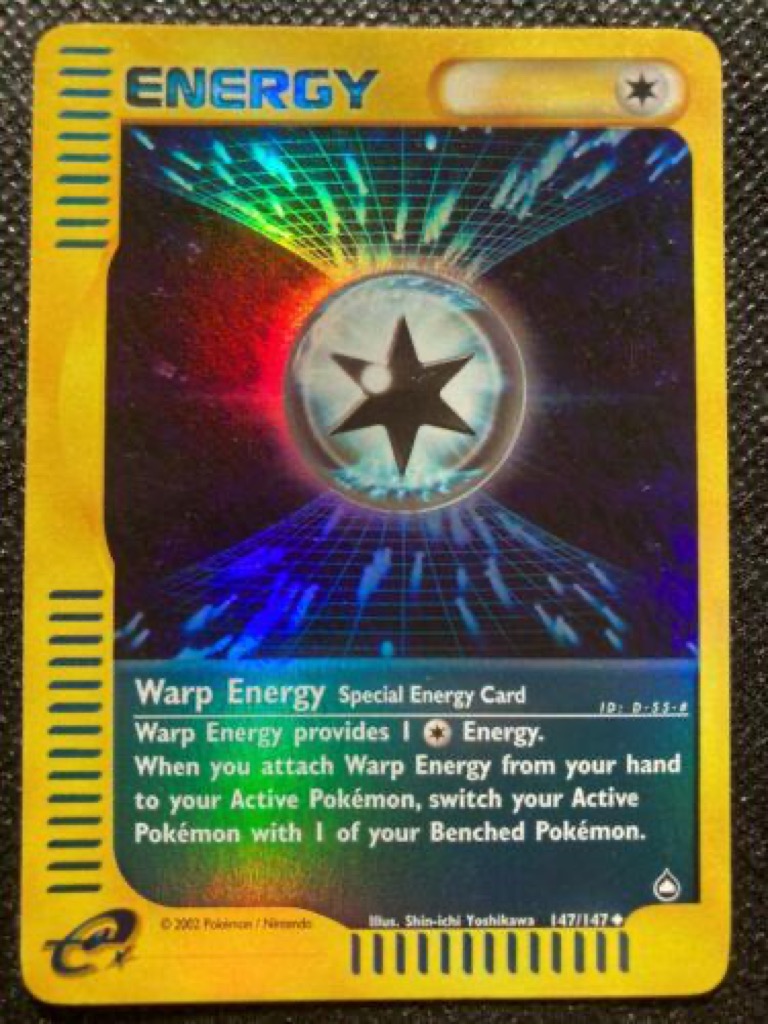 Reverse Holo Warp Energy 147/147, Aquapolis Pokémon card