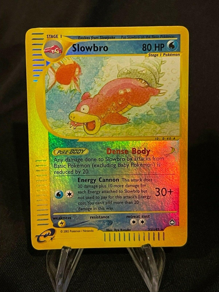 Reverse Holo Slowbro 33/147, Aquapolis Pokémon card
