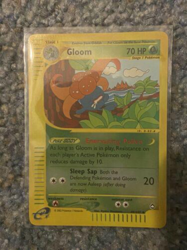 Reverse Holo Gloom 49/147, Aquapolis Pokémon card
