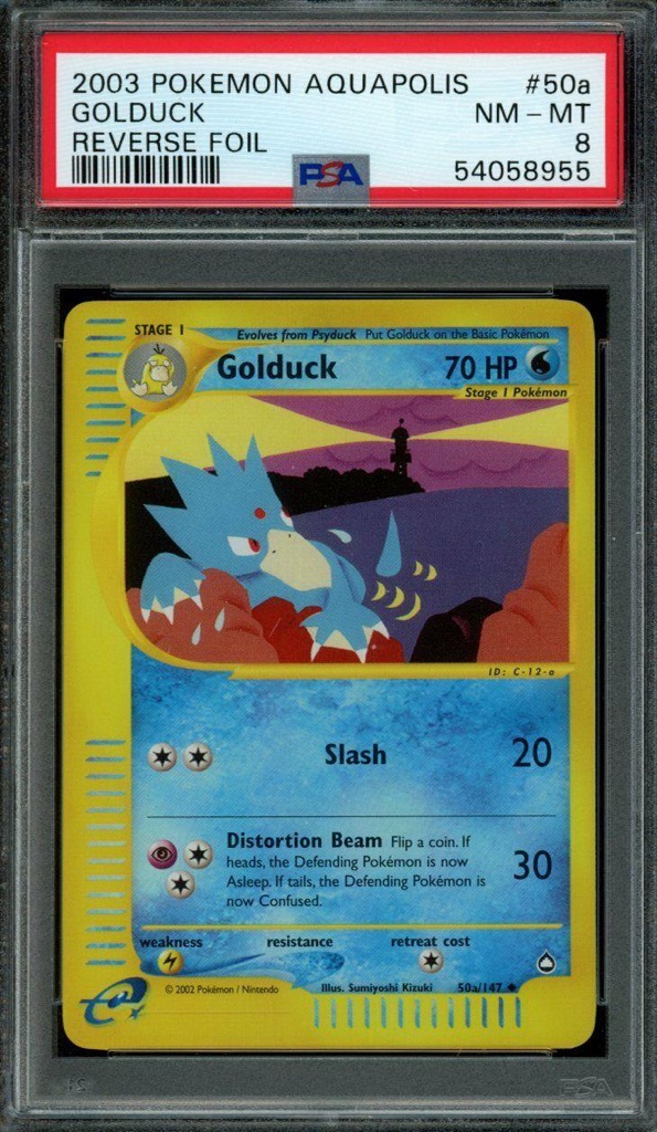 Reverse Holo Golduck 50/147, Aquapolis Pokémon card