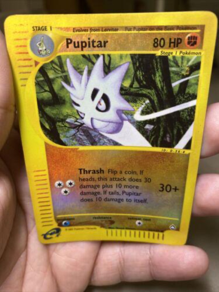 Reverse Holo Pupitar 56/147, Aquapolis Pokémon card