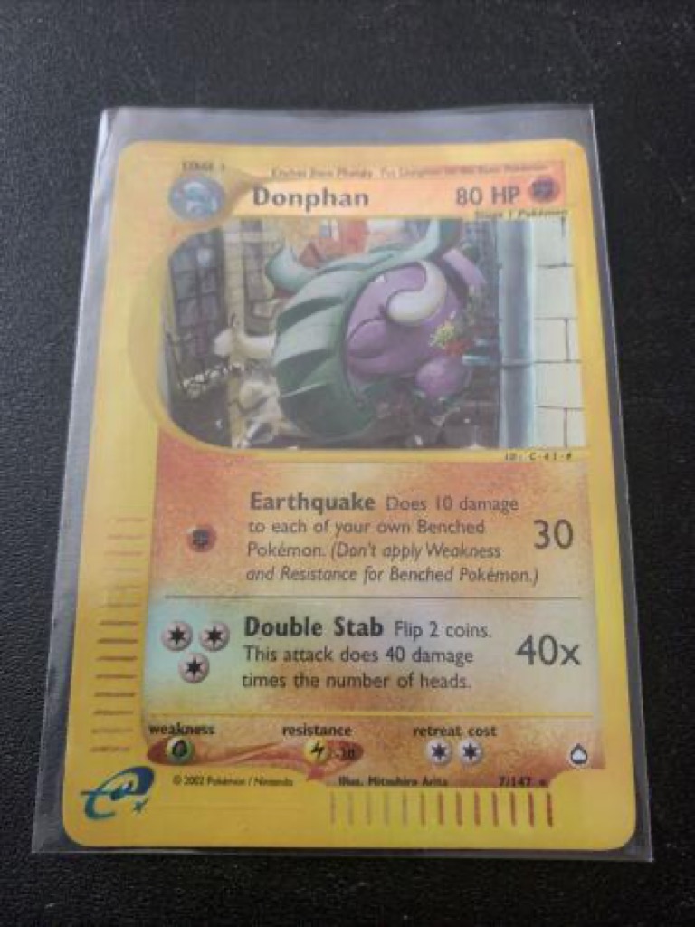 Reverse Holo Donphan 7/147, Aquapolis Pokémon card