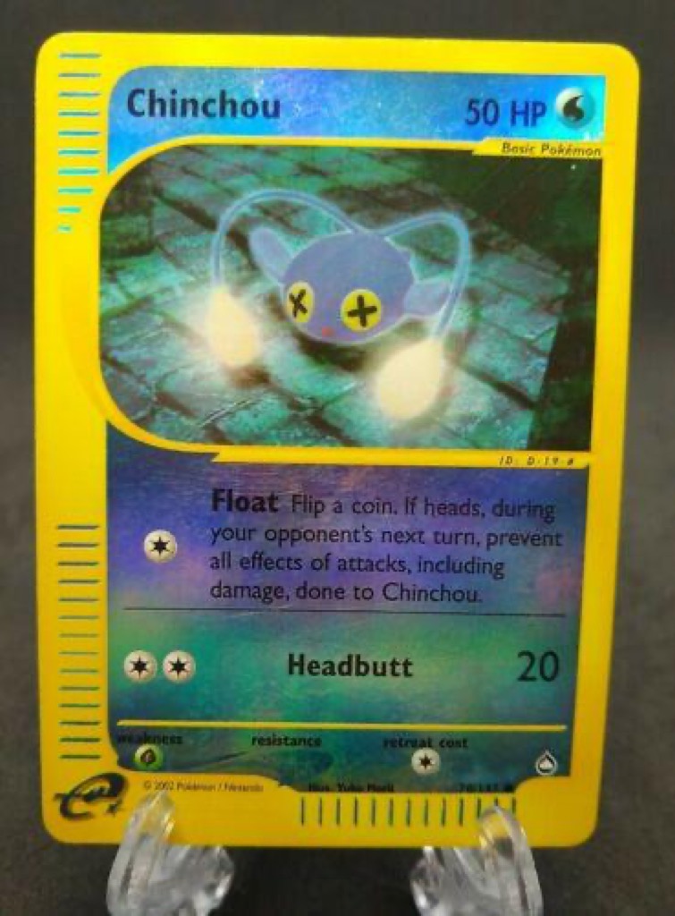 Reverse Holo Chinchou 70/147, Aquapolis Pokémon card