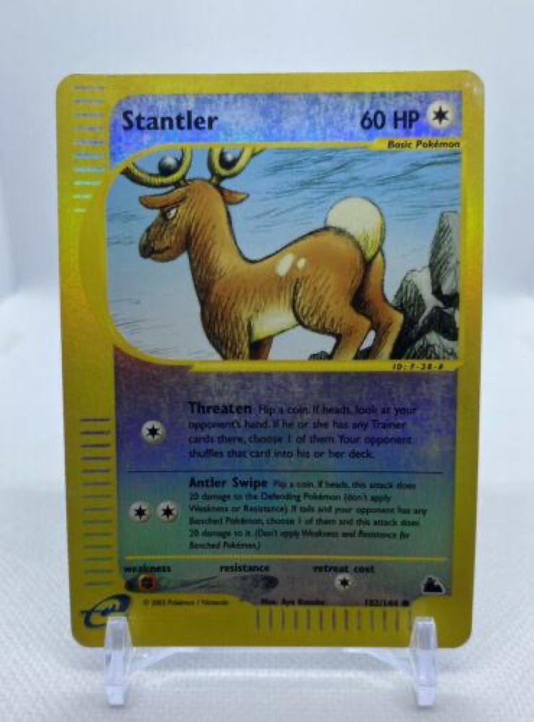 Reverse Holo Stantler 102/144, Skyridge Pokémon card