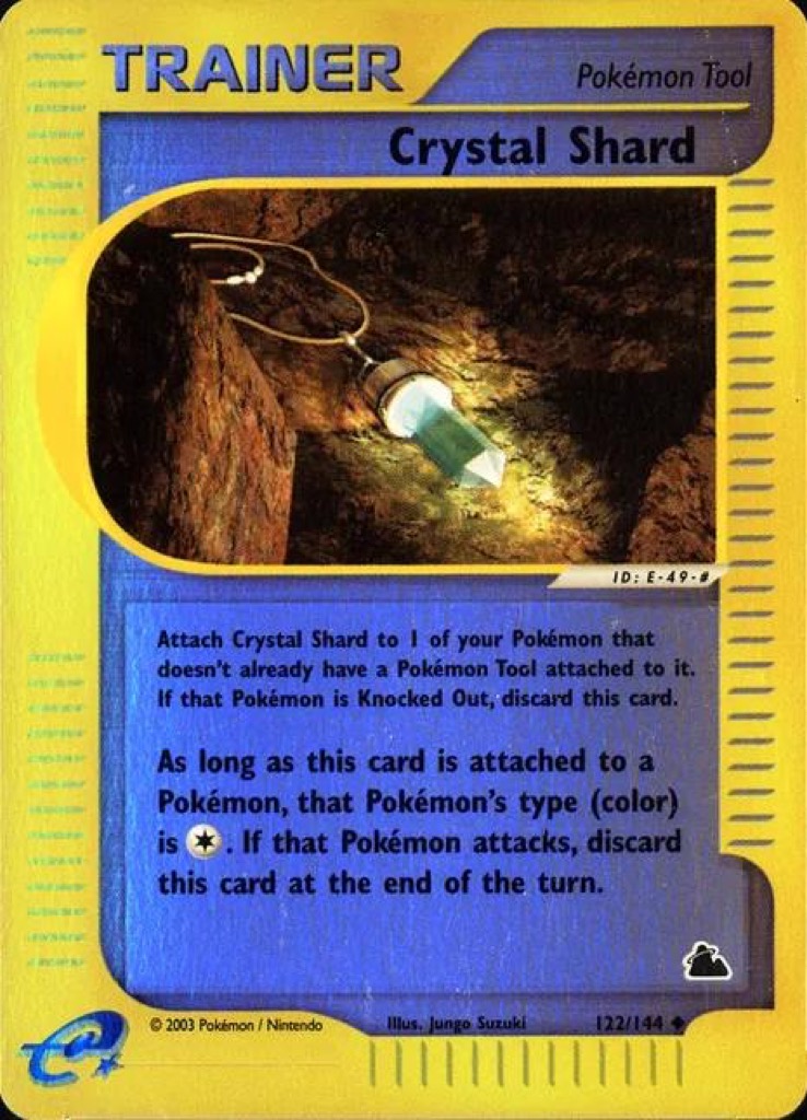 Reverse Holo Crystal Shard 122/144, Skyridge Pokémon card