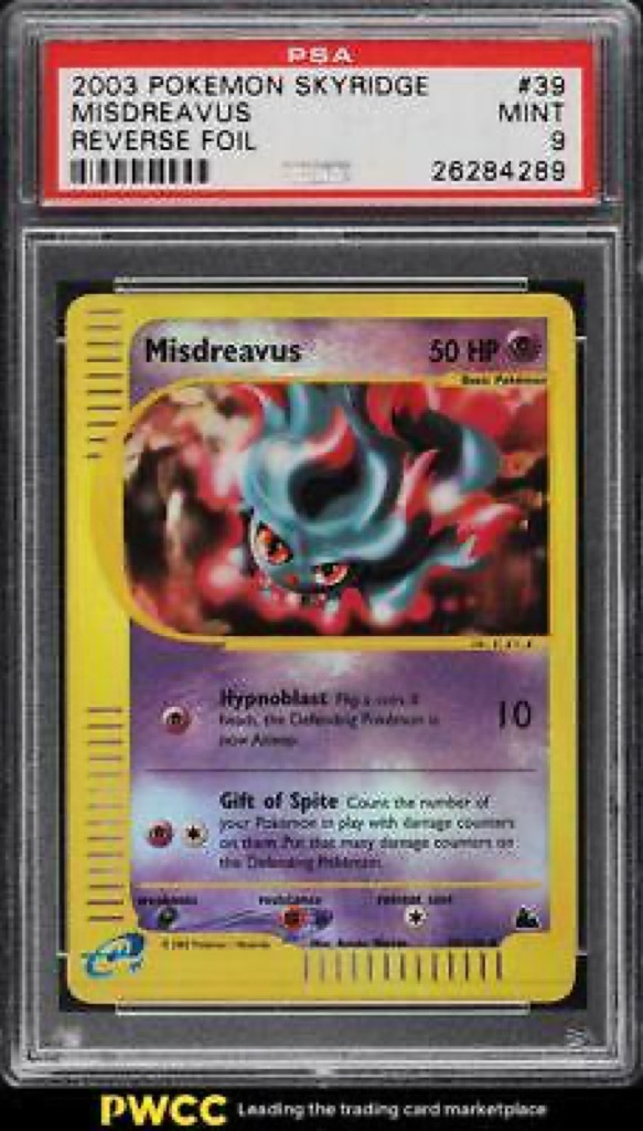 Reverse Holo Misdreavus 39/144, Skyridge Pokémon card