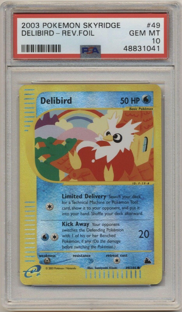 Reverse Holo Delibird 49/144, Skyridge Pokémon card
