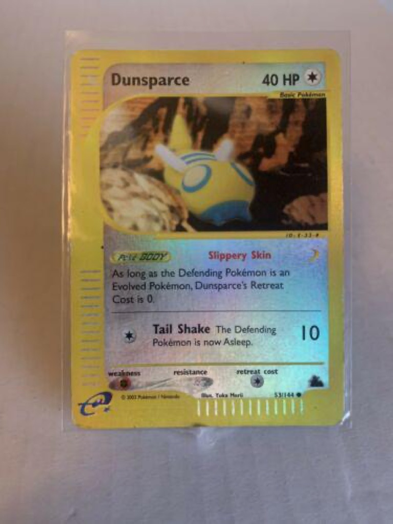 Reverse Holo Dunsparce 53/144, Skyridge Pokémon card