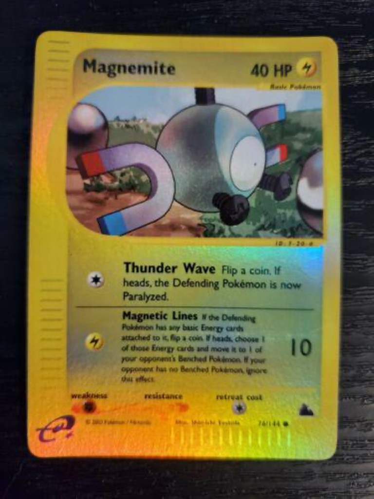 Reverse Holo Magnemite 76/144, Skyridge Pokémon card