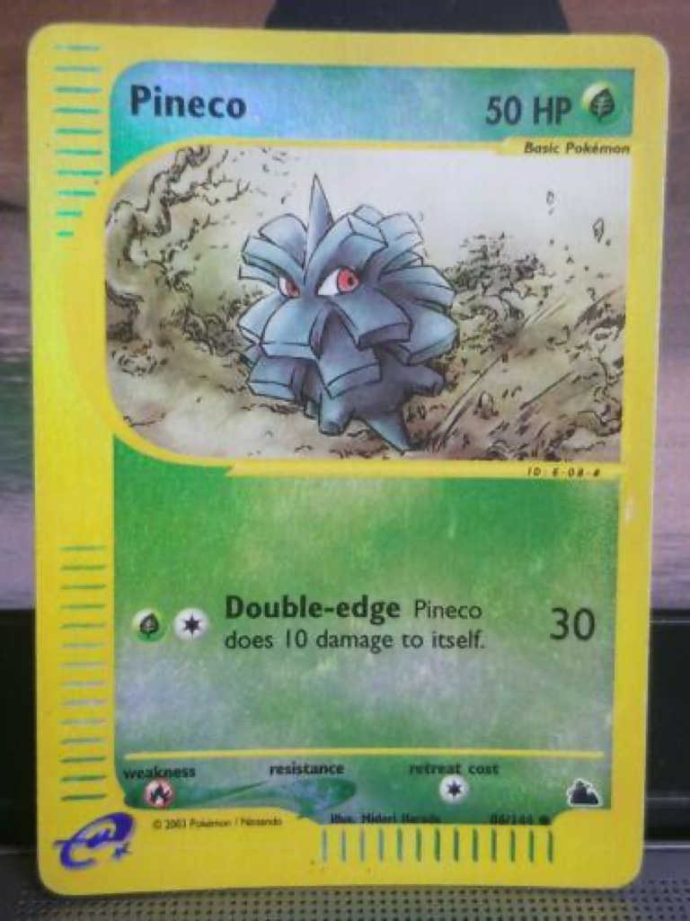 Reverse Holo Pineco 86/144, Skyridge Pokémon card