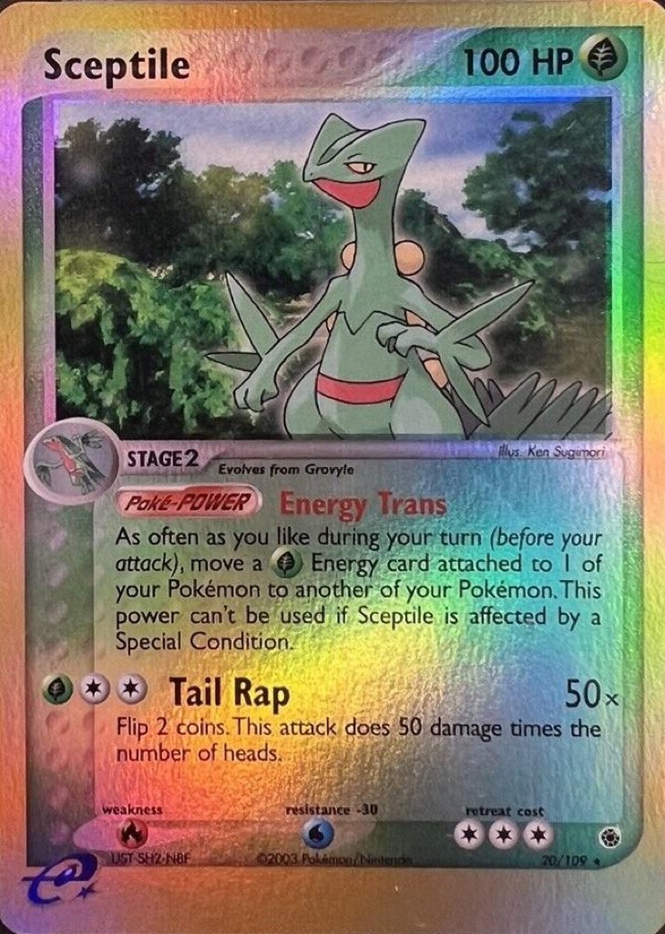 Reverse Holo Sceptile 20/109, Ruby & Sapphire Pokémon card