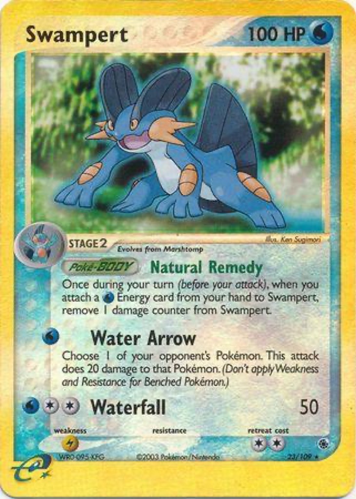 Reverse Holo Swampert 23/109, Ruby & Sapphire Pokémon card