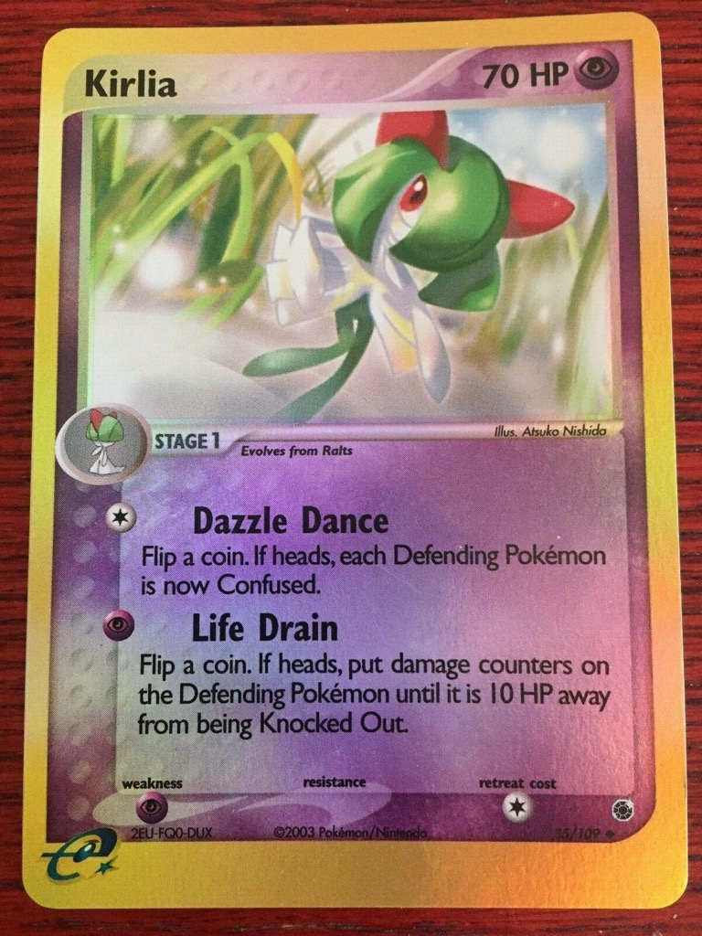 Reverse Holo Kirlia 35/109, Ruby & Sapphire Pokémon card