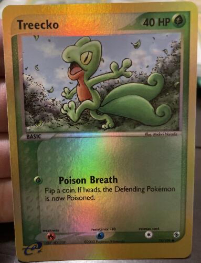 Reverse Holo Treecko 75/109, Ruby & Sapphire Pokémon card
