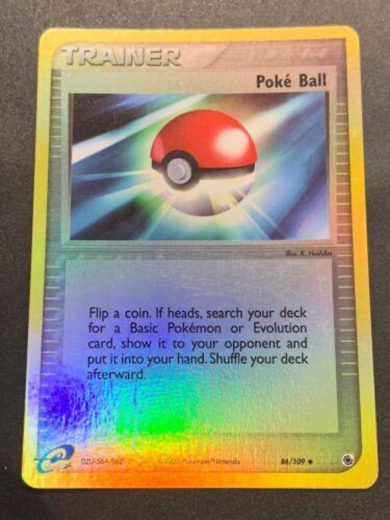 Reverse Holo Poké Ball 86/109, Ruby & Sapphire Pokémon card