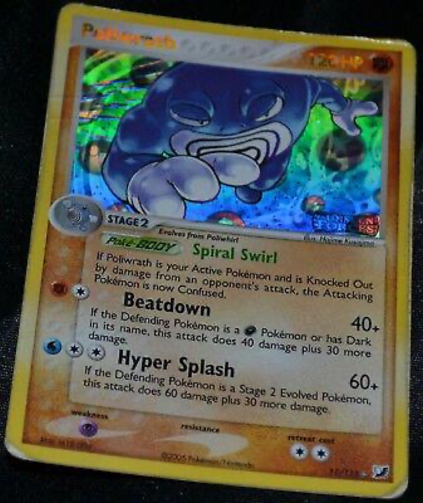 Reverse Holo Poliwrath 11/115, Unseen Forces Pokémon card