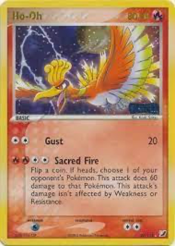 Reverse Holo Ho-Oh 27/115, Unseen Forces Pokémon card