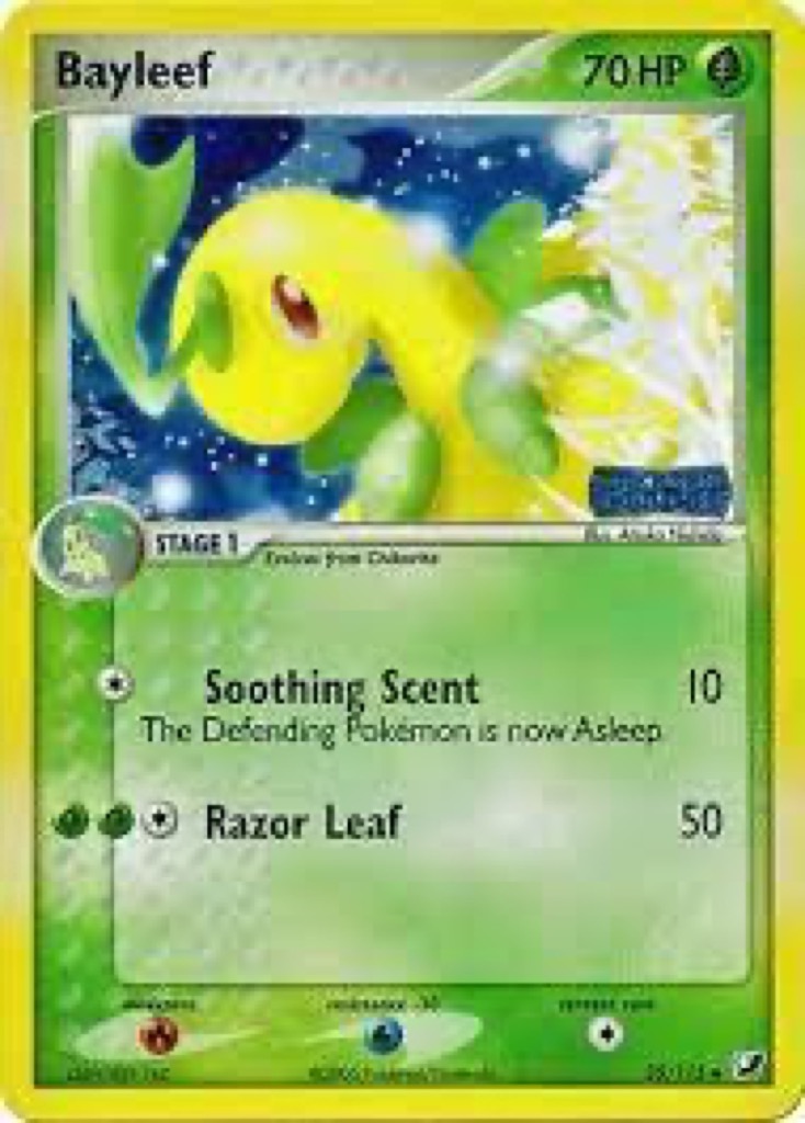Reverse Holo Bayleef 35/115, Unseen Forces Pokémon card