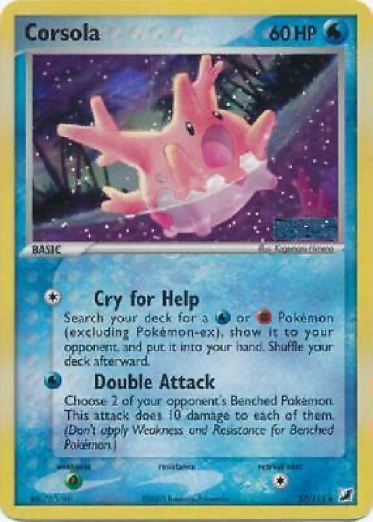 Reverse Holo Corsola 37/115, Unseen Forces Pokémon card