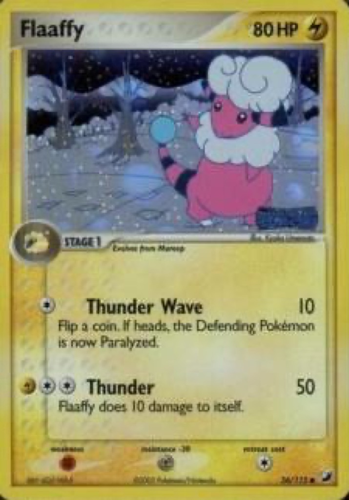 Reverse Holo Flaaffy 56/115, Unseen Forces Pokémon card
